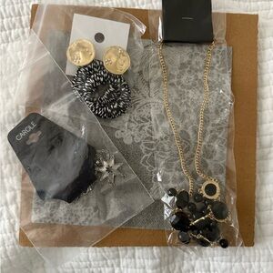 NWT  Gold and Black jewelry items